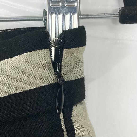 NWOT NEU JOURNAL STANDARD Pant Women 36/S JAPAN Wool Blend Stripe Silver Pleated - Picture 6 of 6